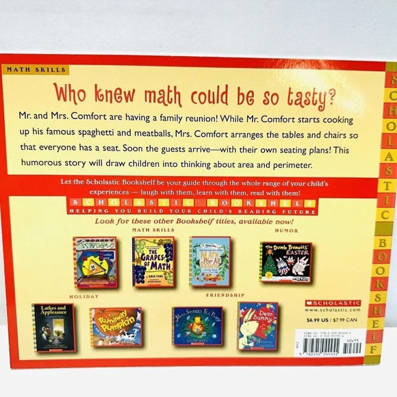 SPAGHETTI AND MEATBALLS FOR ALL! A Mathematical Story by Marilyn Burns Paperback - Picture 2 of 2